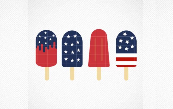 4th of July Popsicle Graphics for Crafts & Content