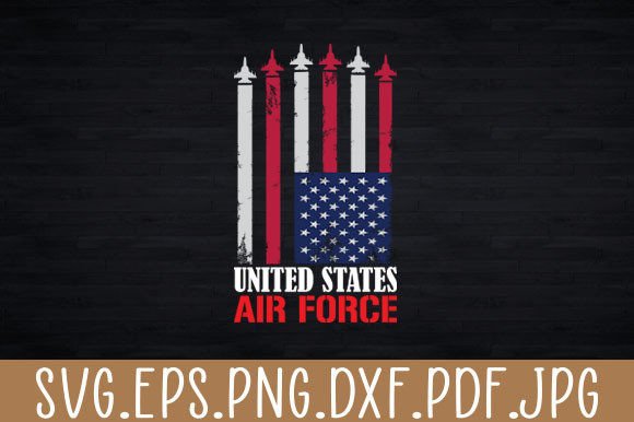 Air Force US Veterans American Flag Graphics