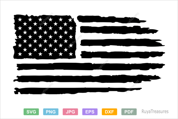 American Distressed Flag Graphics for Crafts