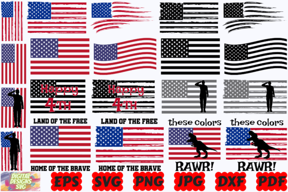 American Flag SVG: Graphics for Crafts & Commercial Use
