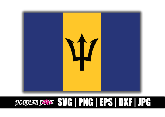 Barbados Flag SVG for Crafts & Graphics