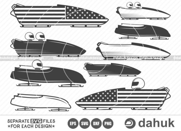 Bobsled SVG for Crafts and Graphics