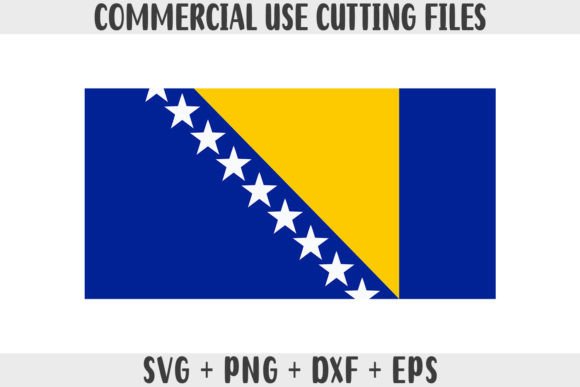 Bosnia and Herzegovina Flag SVG: Graphics for Local Crafts & Branding