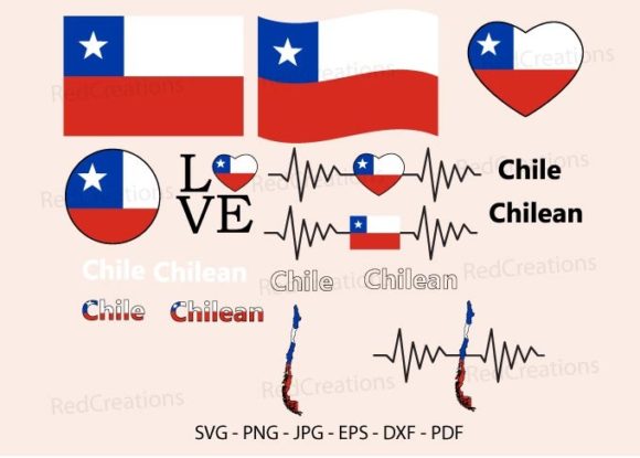 Chile Flag Bundle Svg