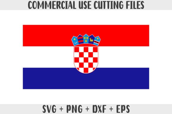Croatia Flag SVG Original Colors: Graphics for Crafts