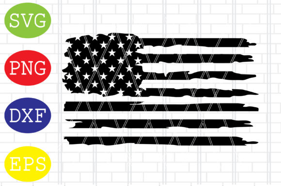 Distressed American Flag 03 Svg Graphics for Crafts