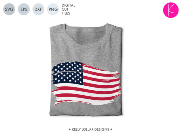 Distressed American Flag Graphics for Crafts