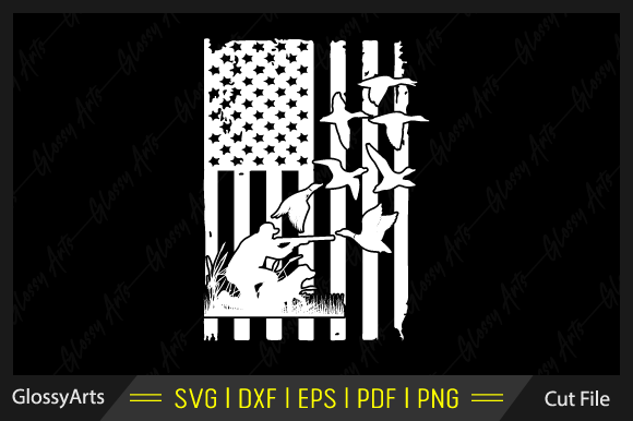 Duck Hunting USA American Distress Flag