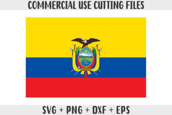 Ecuador Flag SVG Original Colors for Crafts & Graphics