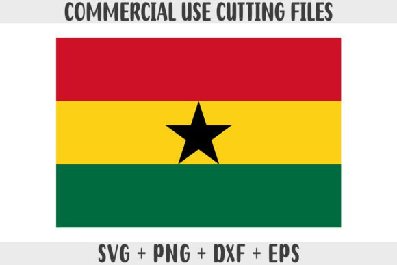 Ghana Flag SVG Original Colors: Graphics for Local Business Crafts