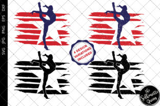 Gymnastics Women Flag Graphics for Crafts