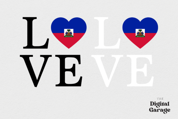 Haiti Flag, Love Haiti Graphics for Crafts