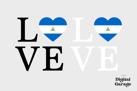 Nicaragua Flag Graphics for Crafts & Digital Products