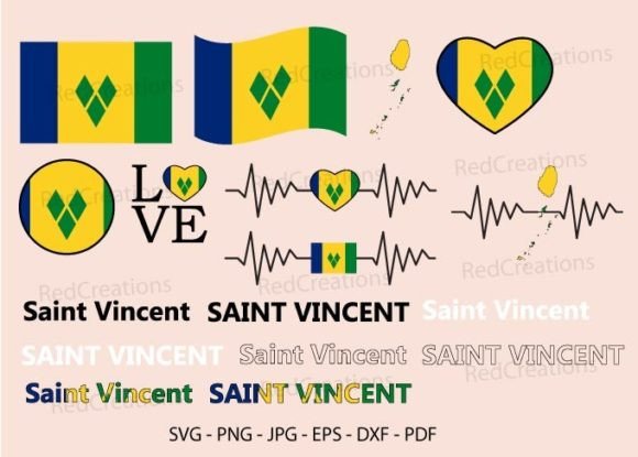 Saint Vincent Island National Flag SVG