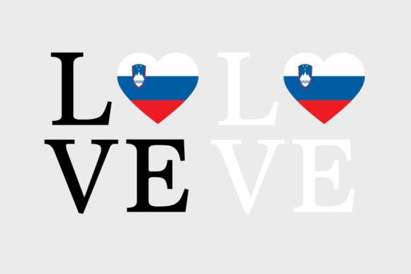 Slovenia Flag, Love Slovenia SVG PNG