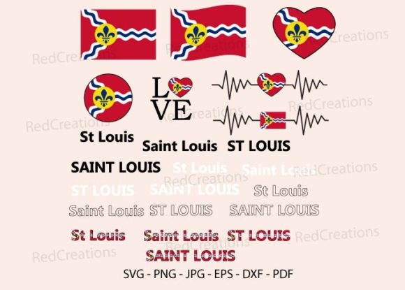 St Louis Flag Svg for Crafts and Graphics