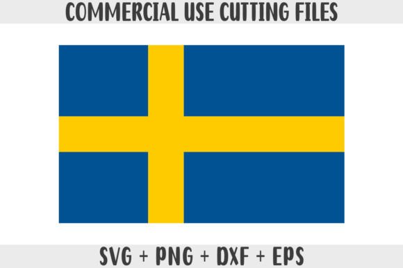 Sweden Flag SVG Original Colors: Graphics for Crafts