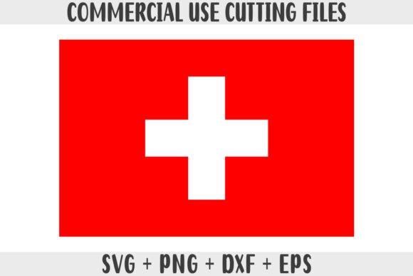 Switzerland Flag SVG Original Colorscomm: Graphics for Crafts