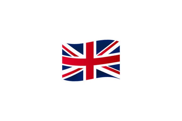 U.K. Flag Clipart Design Vector Isolated — Graphics for Crafts & Local Branding