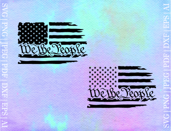 US We the People Flag Graphics & Crafts
