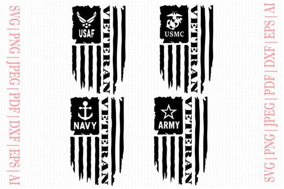 Veteran Flag Graphics for Crafts